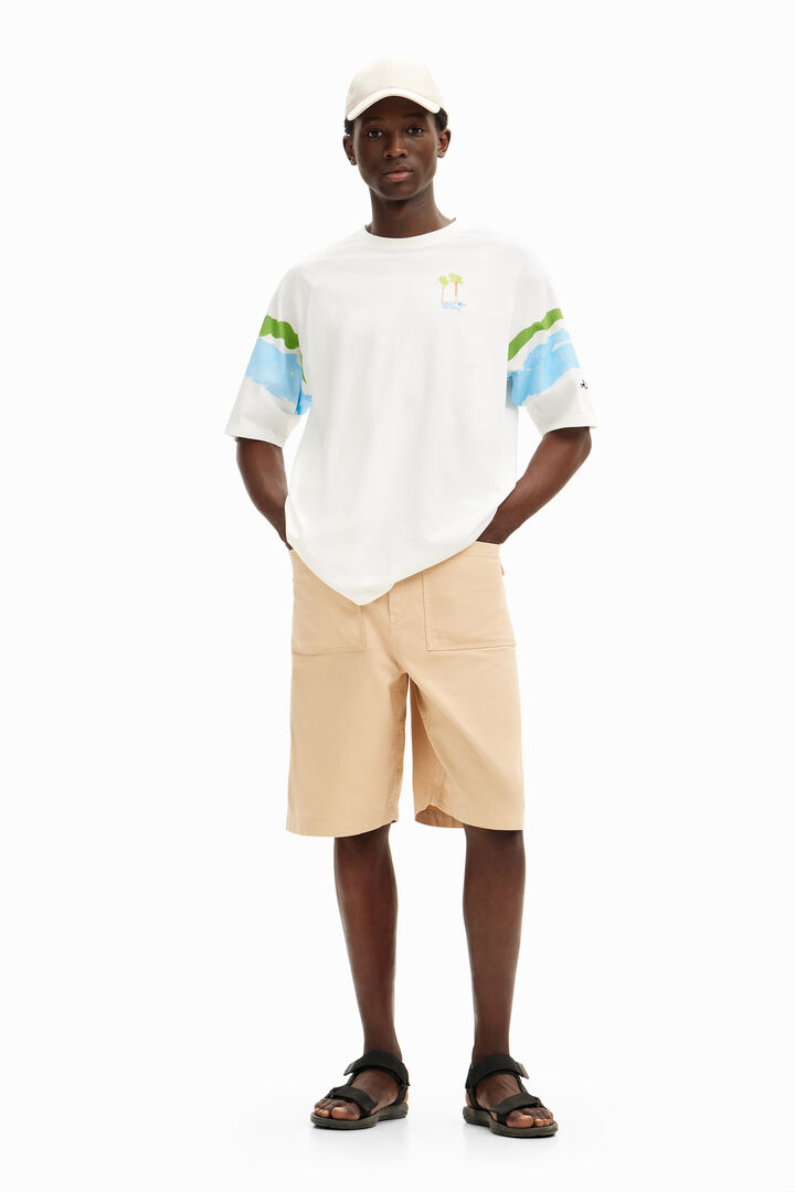 Camiseta palmeras acuarela | Desigual