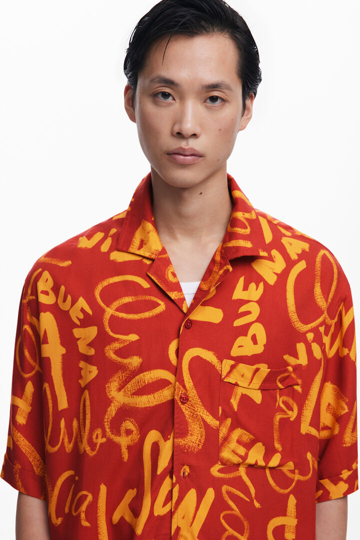 Short-sleeve lettering shirt | Desigual