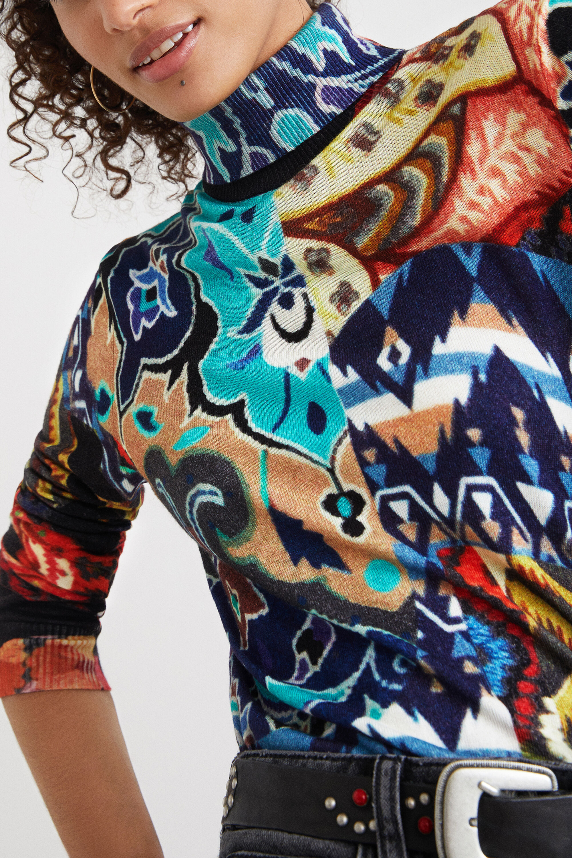 Knit jumper boho | Desigual.com