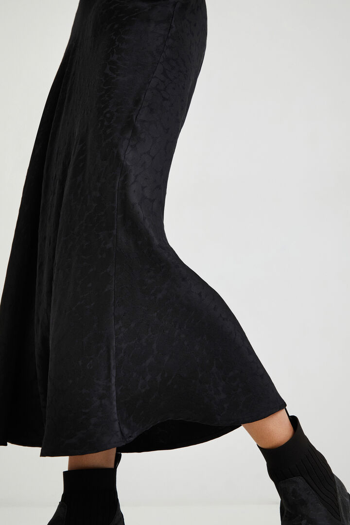 Textured motif midi skirt | Desigual