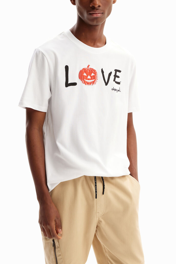 T-shirt met Love en pompoen | Desigual