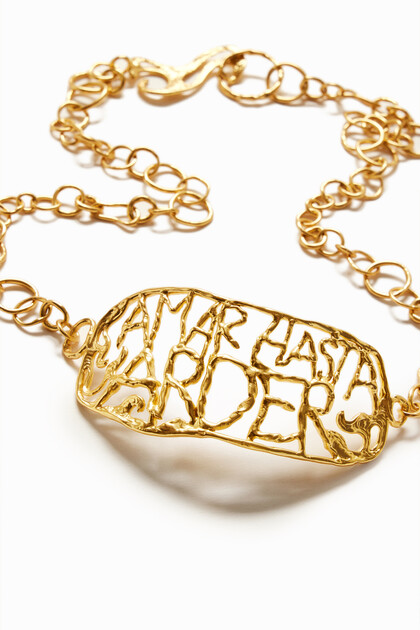 Zalio gold plated XL message choker