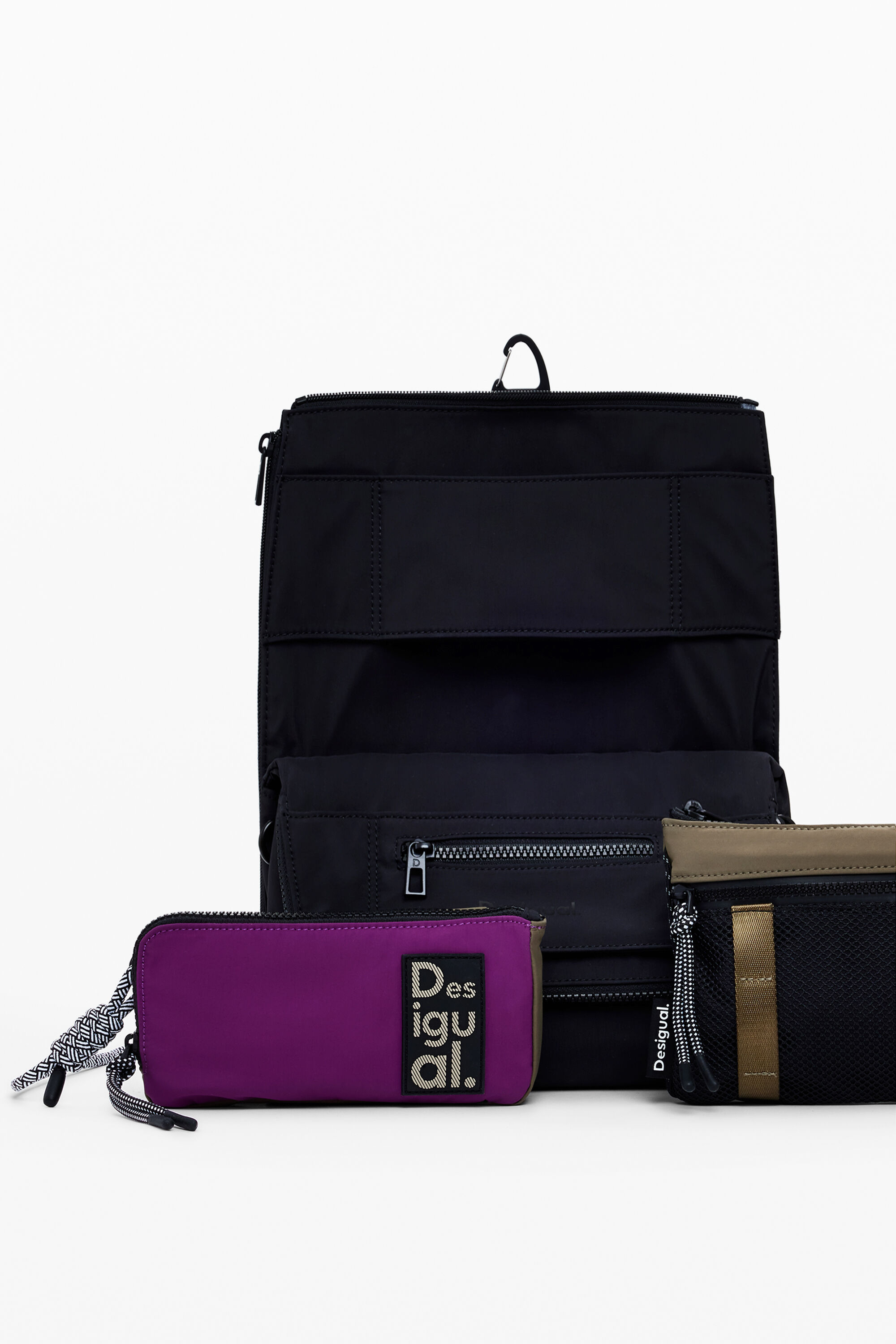 Desigual Modular Nylon Bag In Black