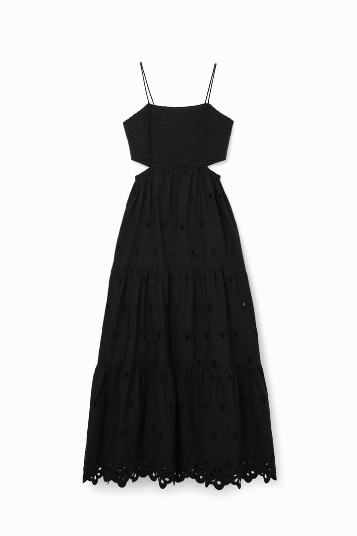 Robe longue brodée découpes | Desigual