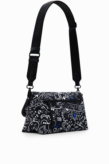 Recycled crossbody bag with illustrations | Desigual