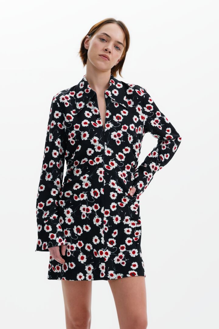 Short floral shirt dress | Desigual