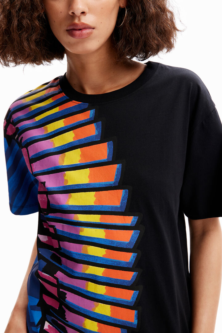 Oversize beaded tropical T-shirt | Desigual