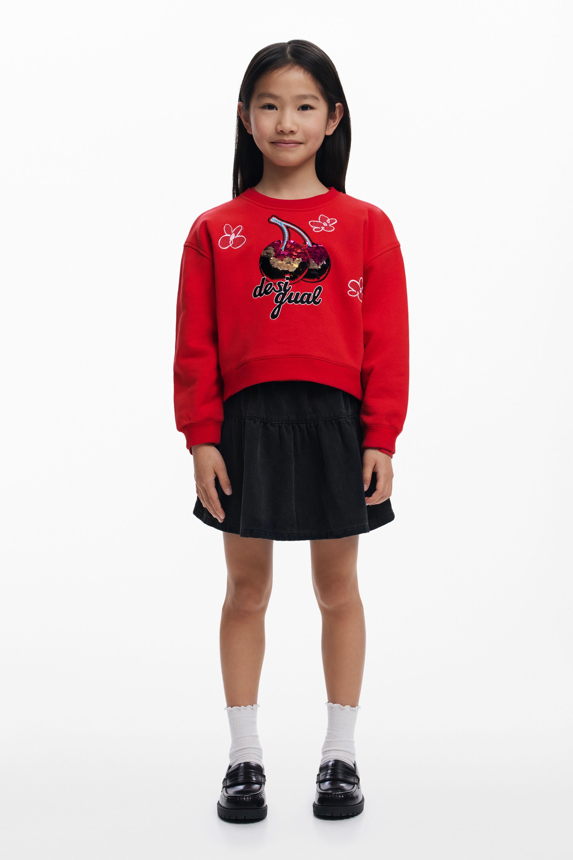 Pullover mit Kirsch-Pailletten