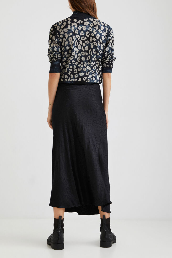 Textured motif midi skirt | Desigual