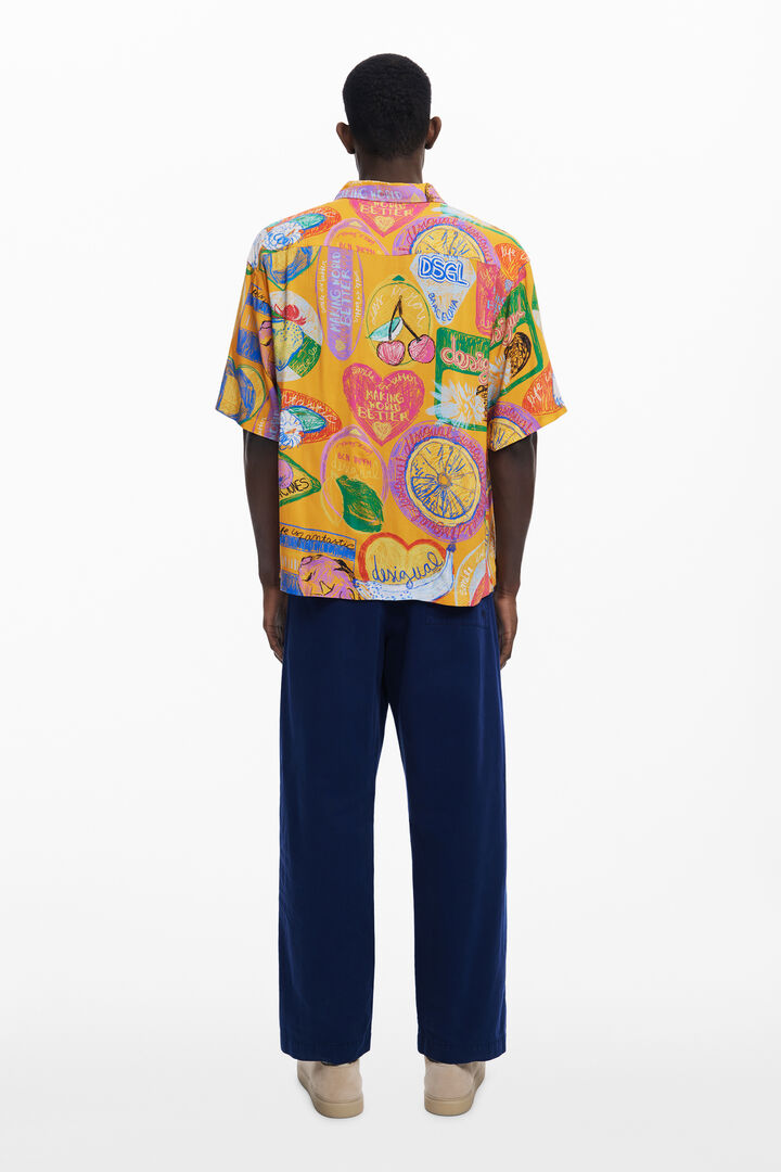 Short-sleeve shirt with fruits | Desigual