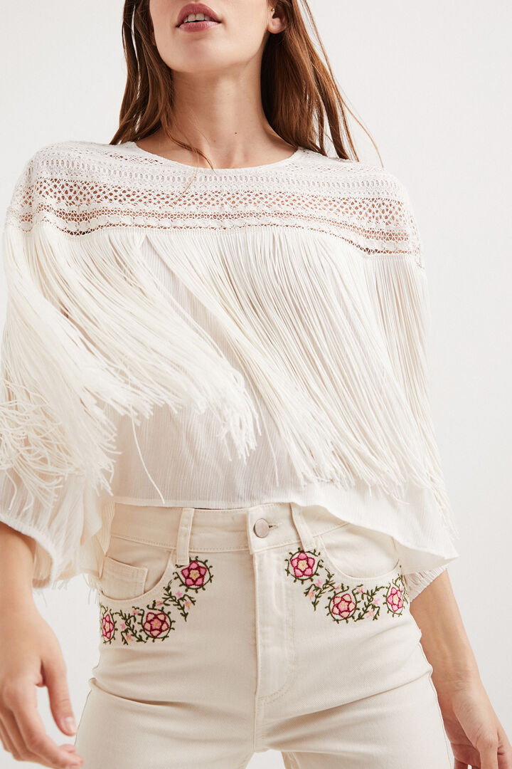 Boho halenka s třásněmi | Desigual