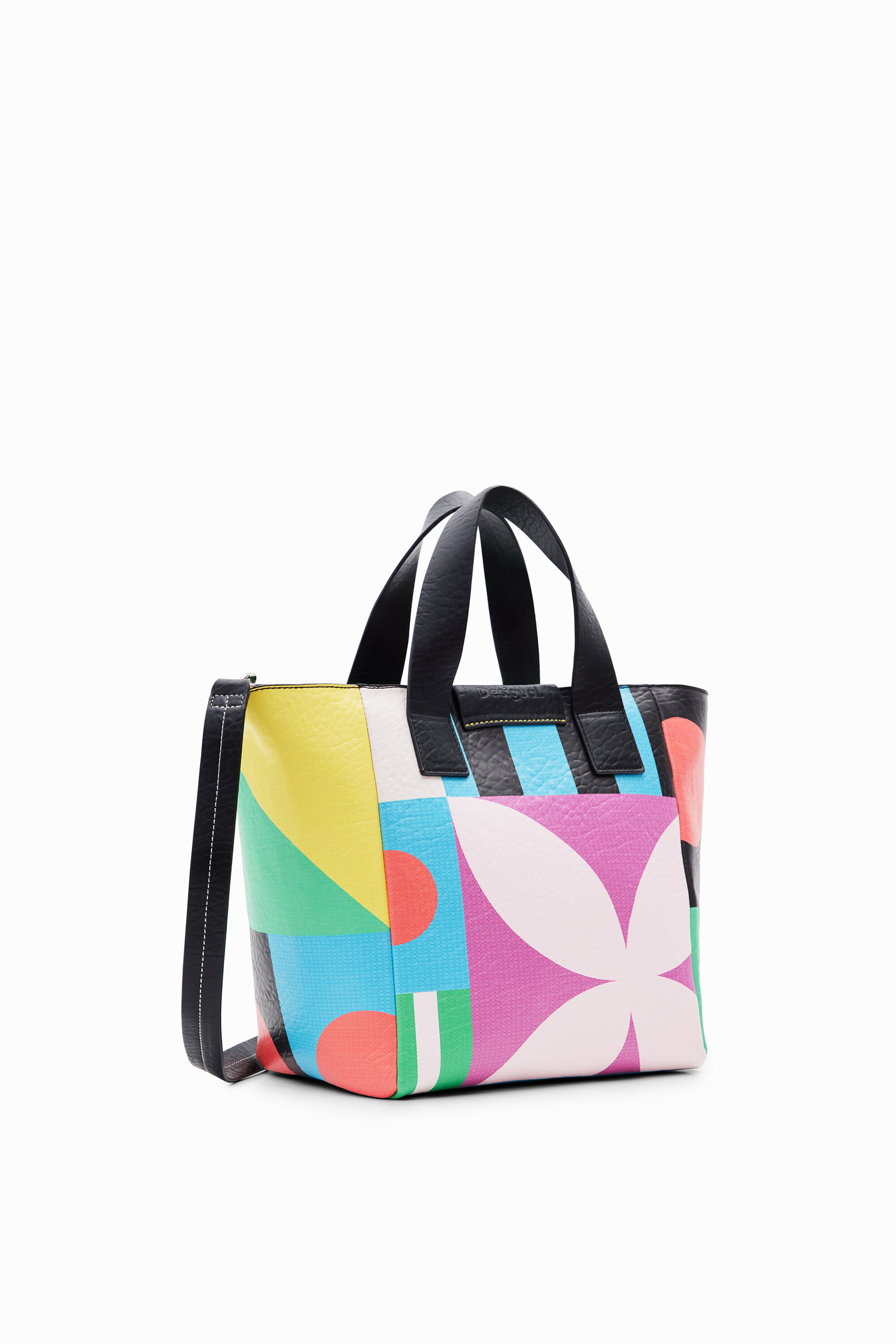 Desigual, Shopping-Bag M geometrisches Muster, Polyurethan, U