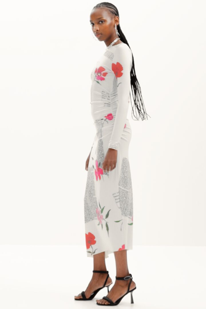 Abito midi aderente testo | Desigual