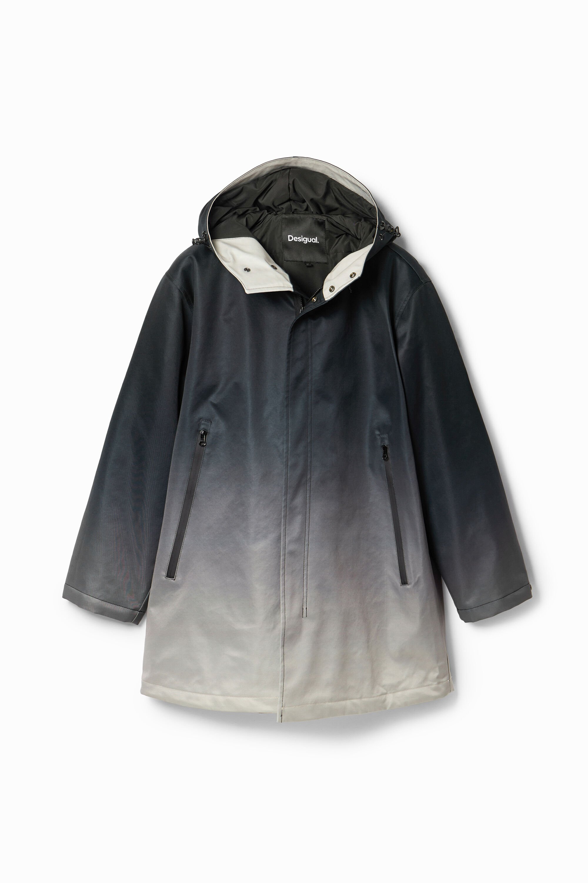 Parka Farbverlauf Kapuze
