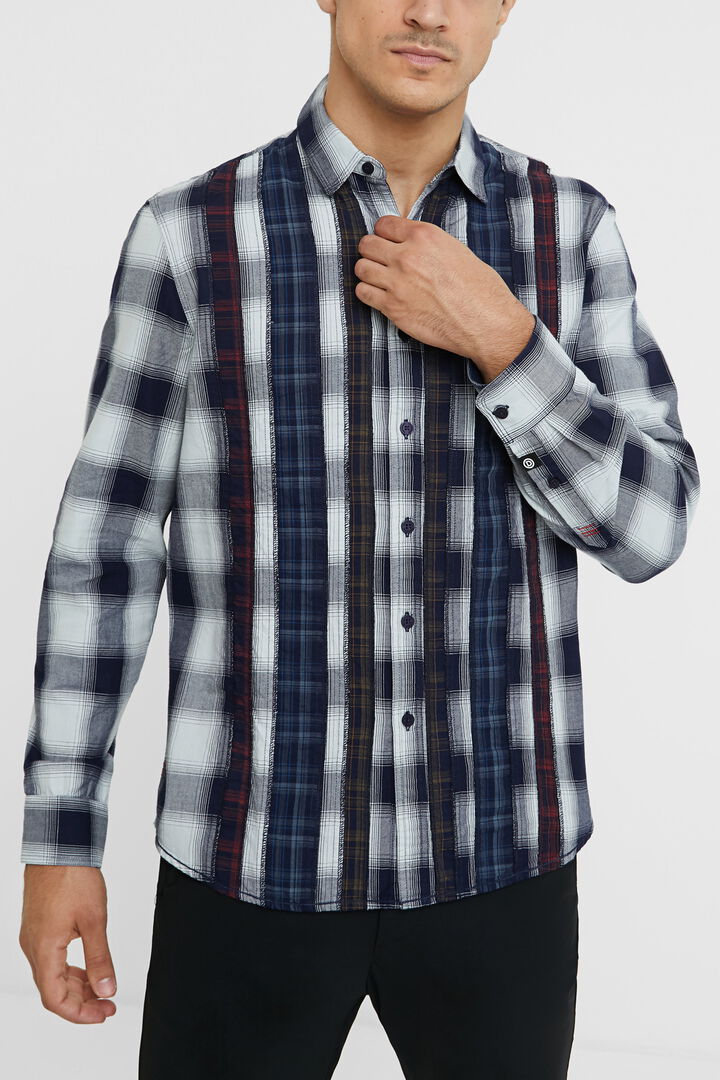Camisa regular cutaway cuadros | Desigual