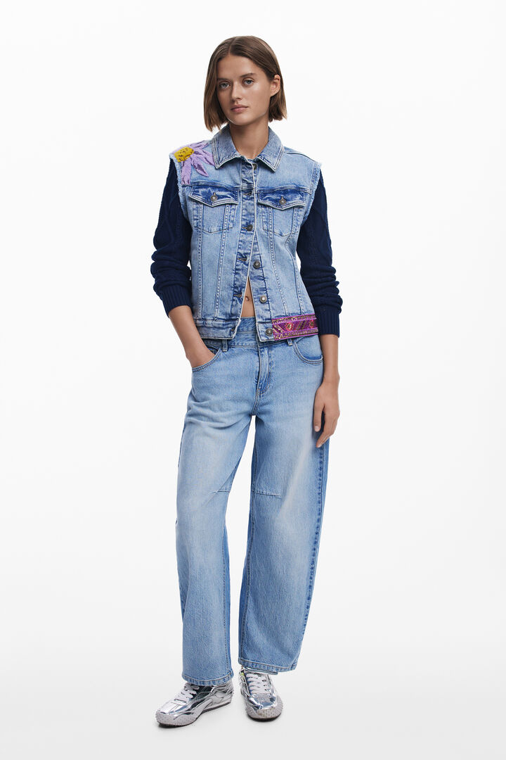 Combined floral Trucker jacket | Desigual