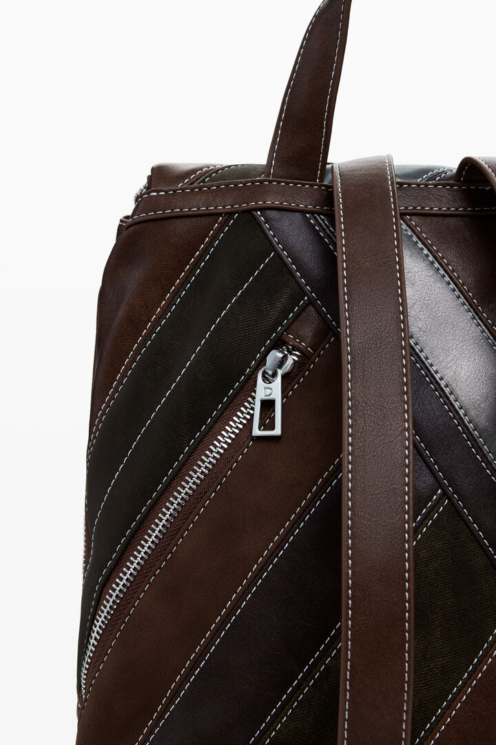 Mochila pequena com alças e zíperes | Desigual