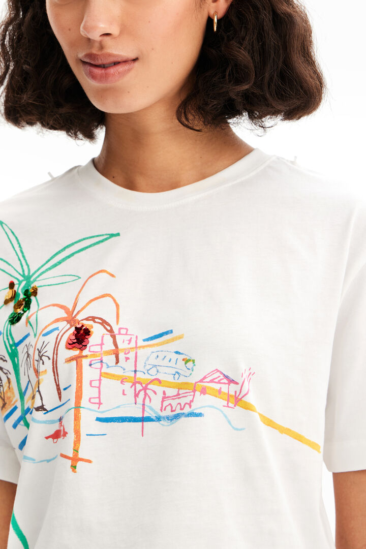 Necklace illustration T-shirt | Desigual