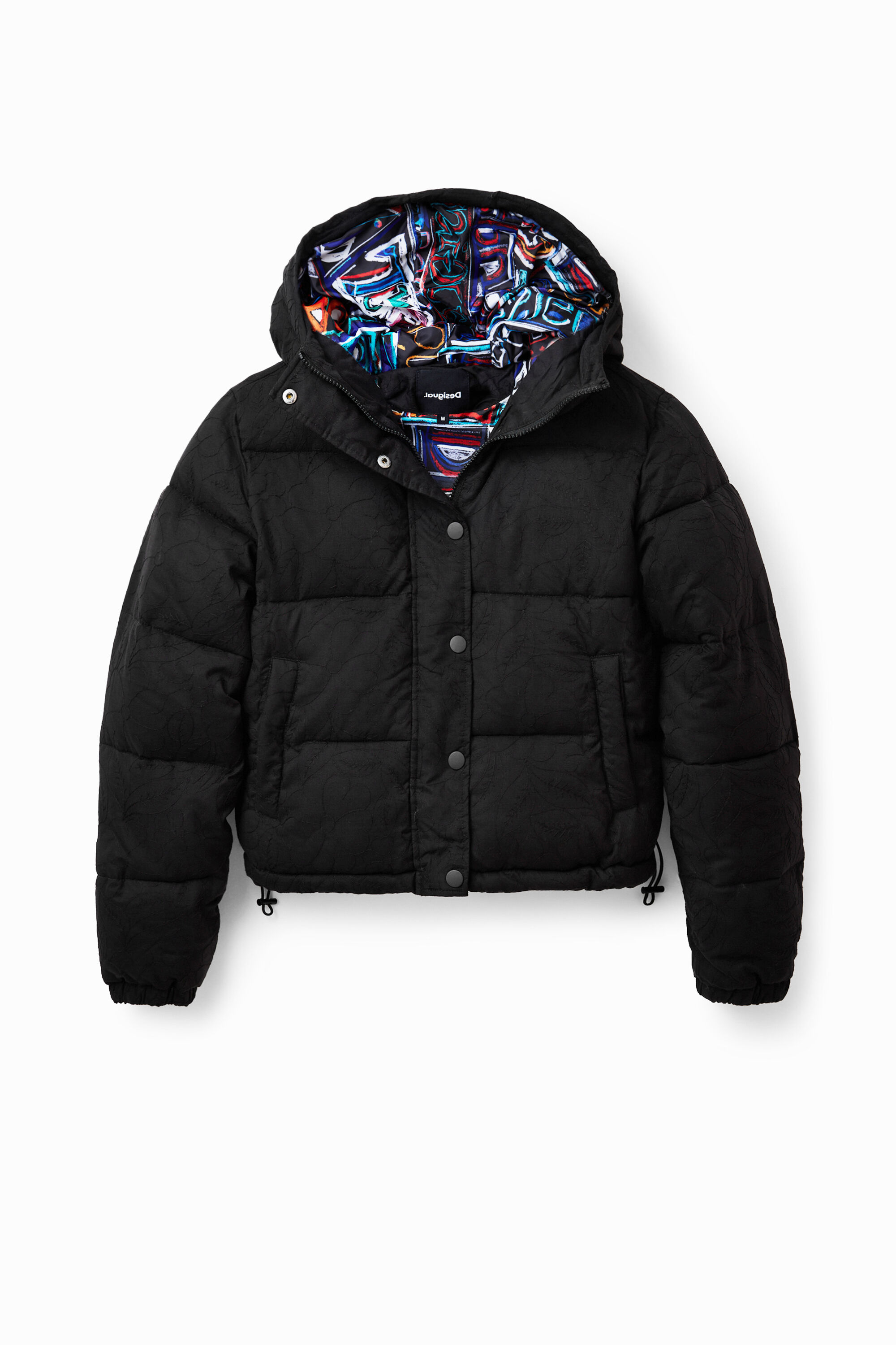 Short embroidered padded jacket