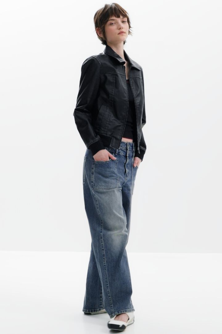 Chaqueta Biker efecto piel | Desigual