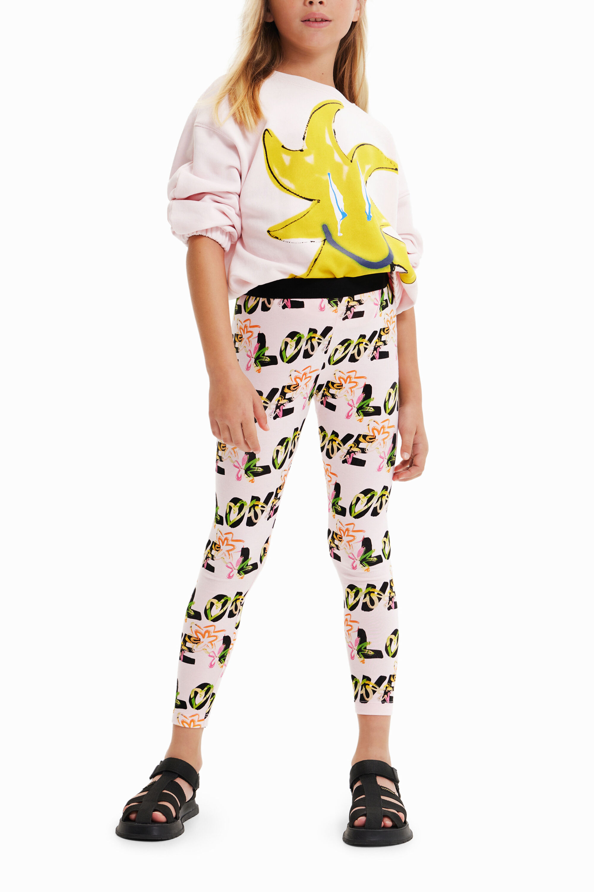 Desigual Leggings fiori Love