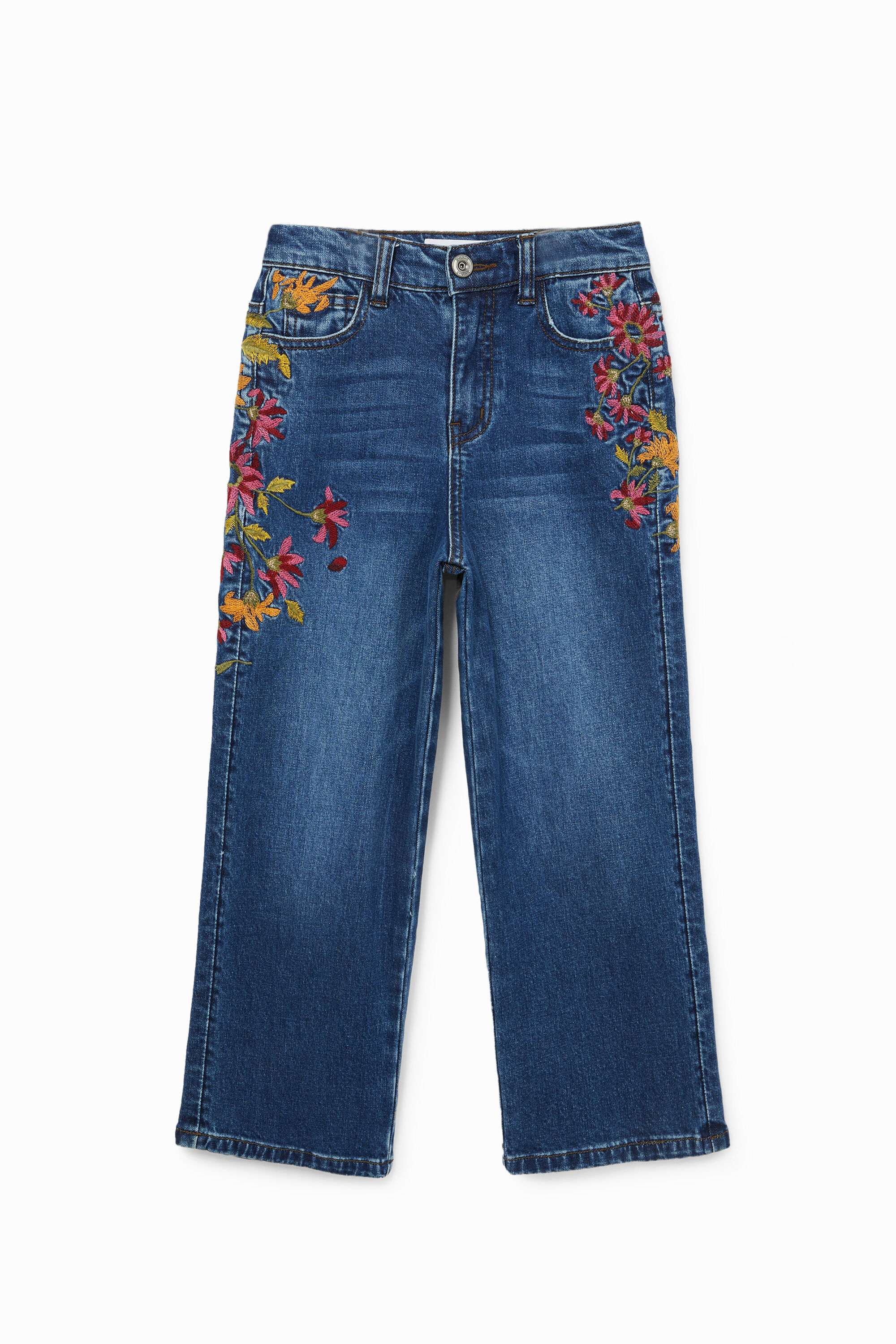 Desigual embroidered jeans outlet