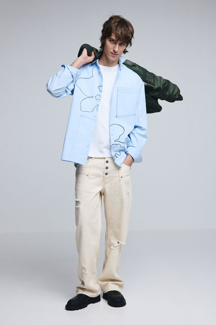 Geborduurde gestikte blouse | Desigual