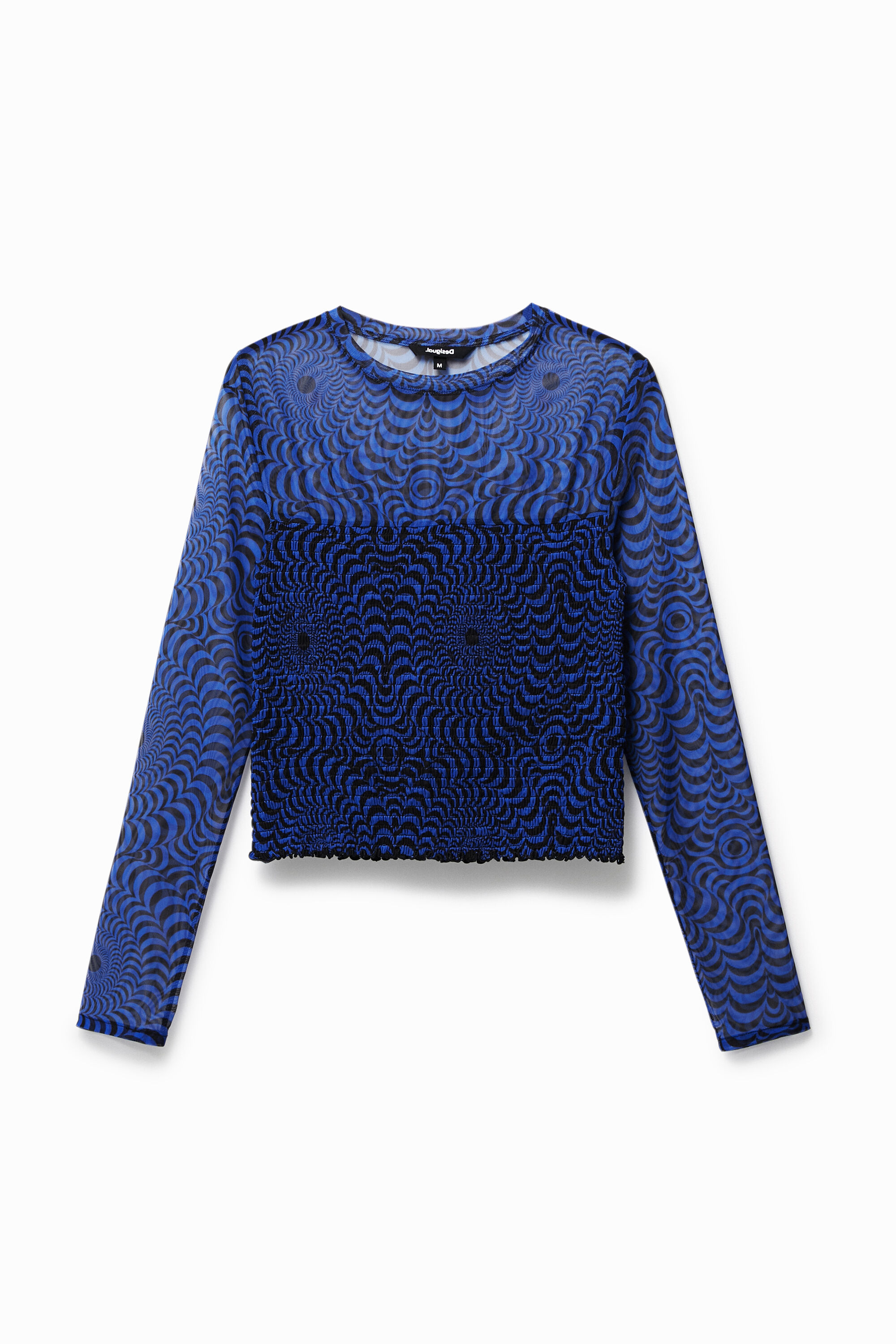Gerafftes, psychedelisches Tüll-Shirt