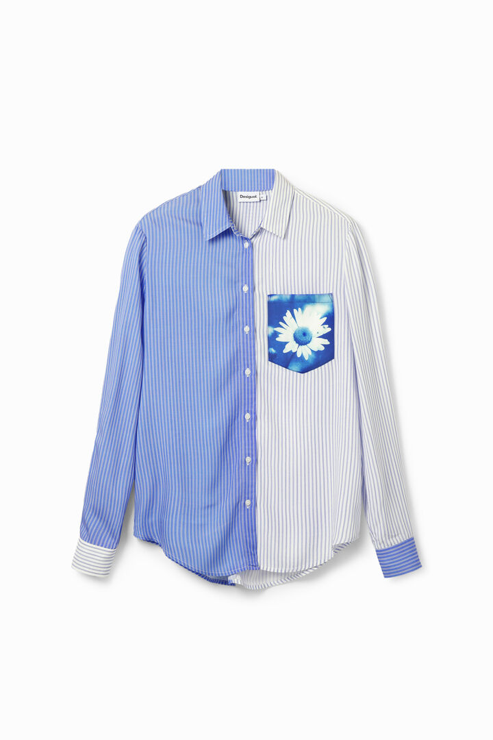 Striped patchwork flower shirt | Desigual