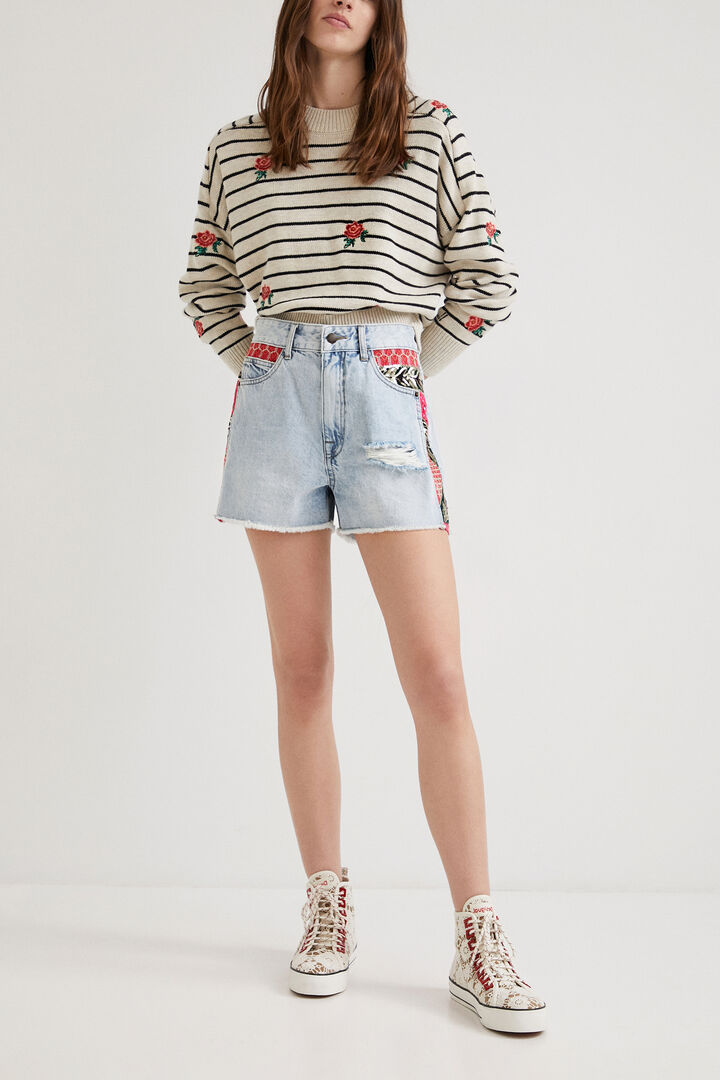 Shorts vaqueros de patch | Desigual