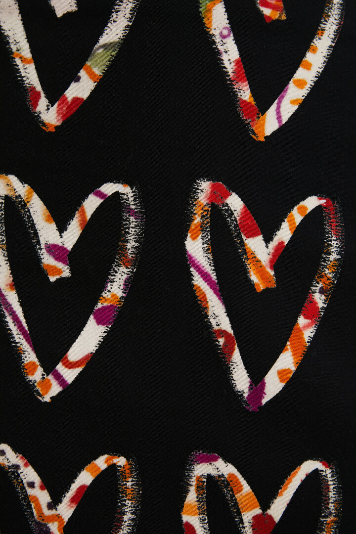 Minijupe coton imprimé coeurs | Desigual