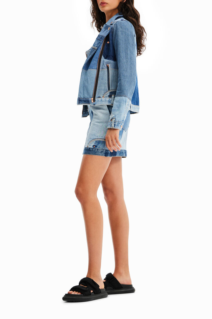 Upcycled denim biker jacket | Desigual