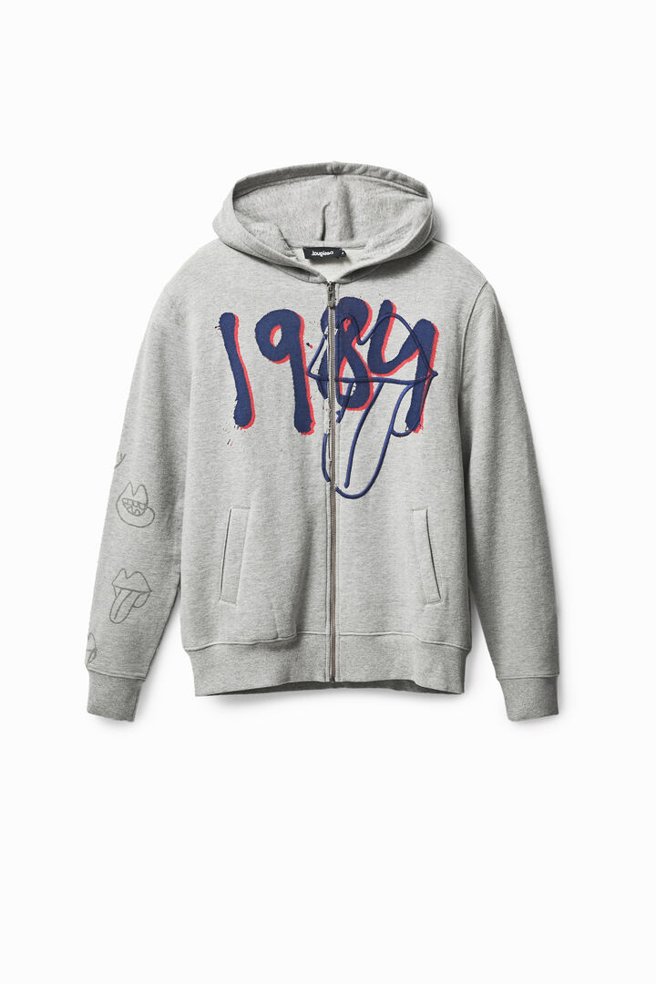 Print and embroidery hoodie