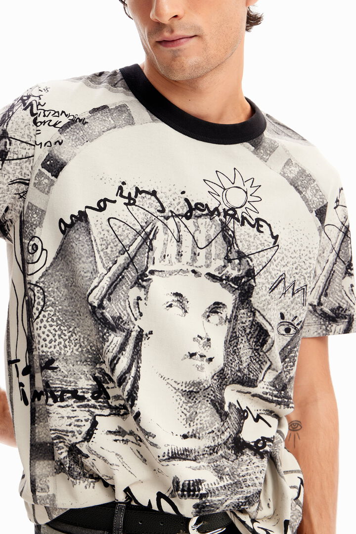 Camiseta esfinge contraste | Desigual