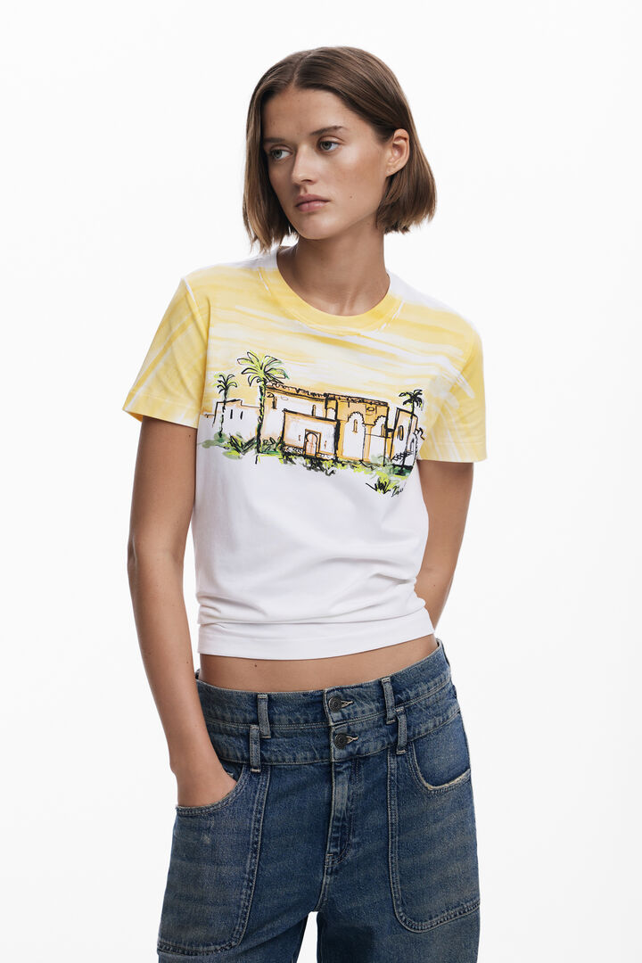 Short-sleeve palm tree T-shirt