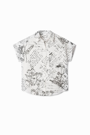 Short-sleeved shirt with texts. | Desigual