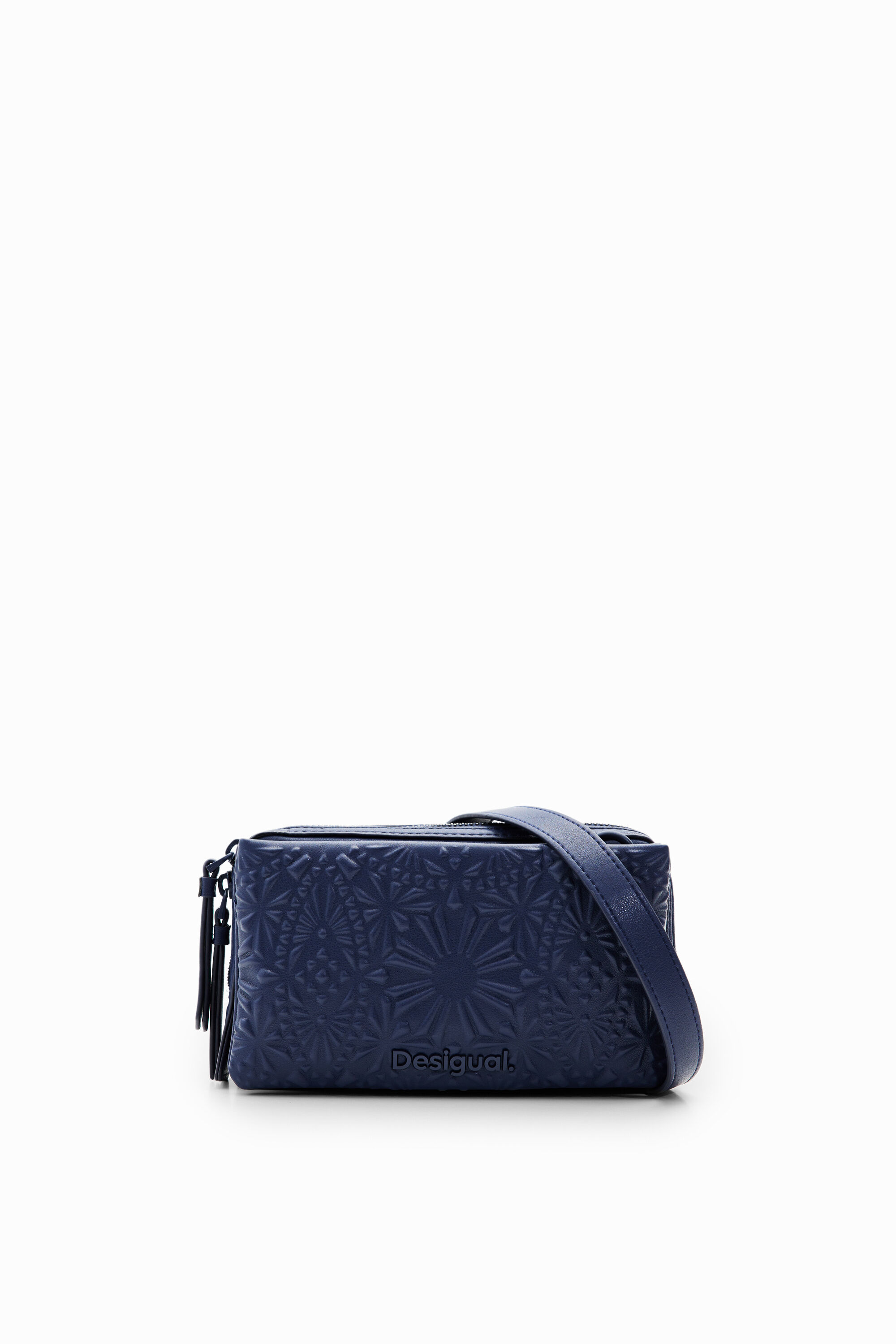 Small geometric embossed crossbody bag