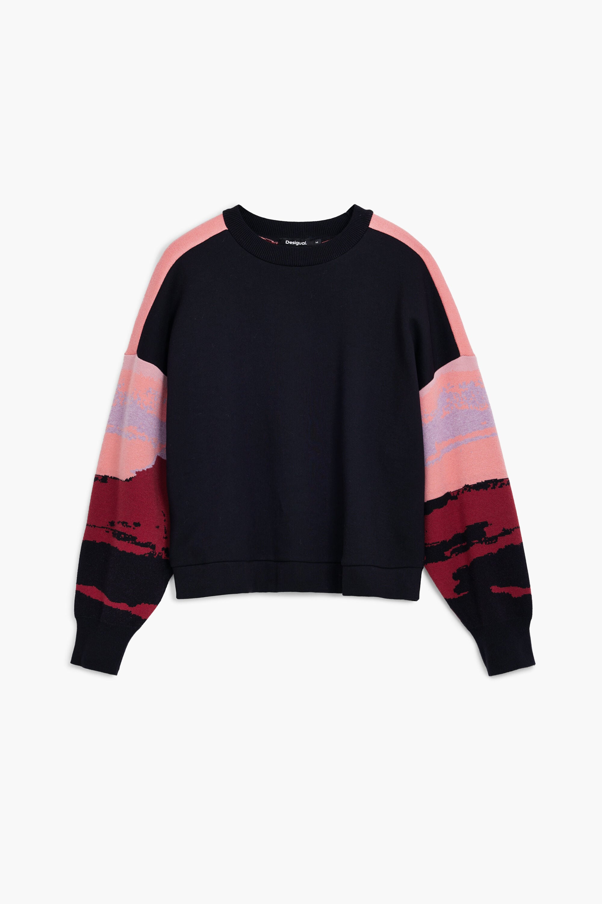 Desigual, Sudadera paisaje atardecer, Negro, L