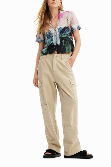 Kort shirt met fantasieprint | Desigual