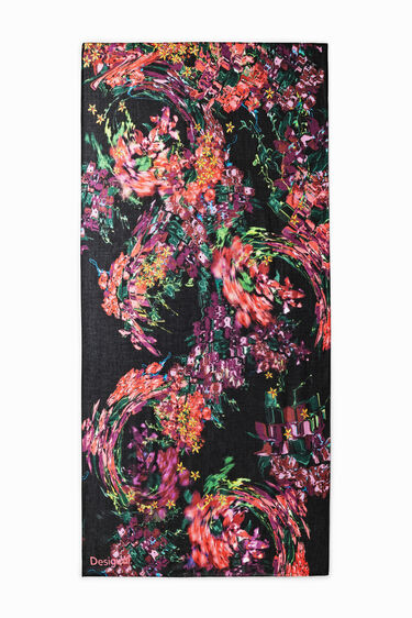 Floral rectangular foulard | Desigual