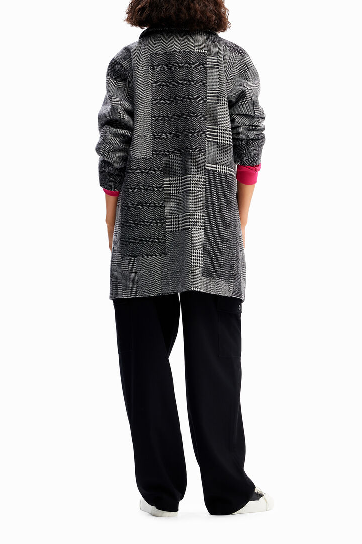 Tailored patchwork wool coat | Desigual
