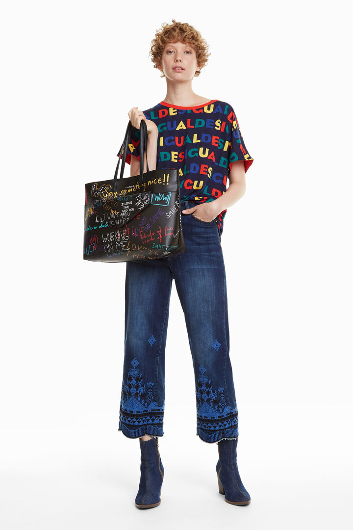 Graffiti Wall Seattle Wallet 2 in 1 bag | Desigual