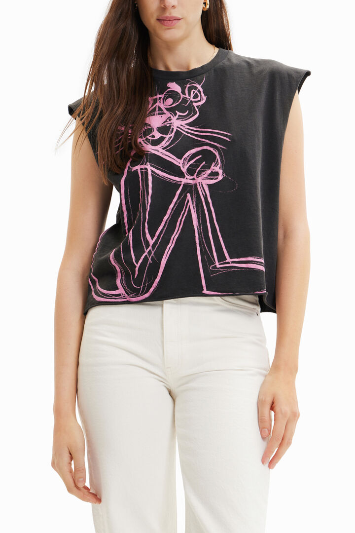 Pink Panther sleeveless T-shirt | Desigual