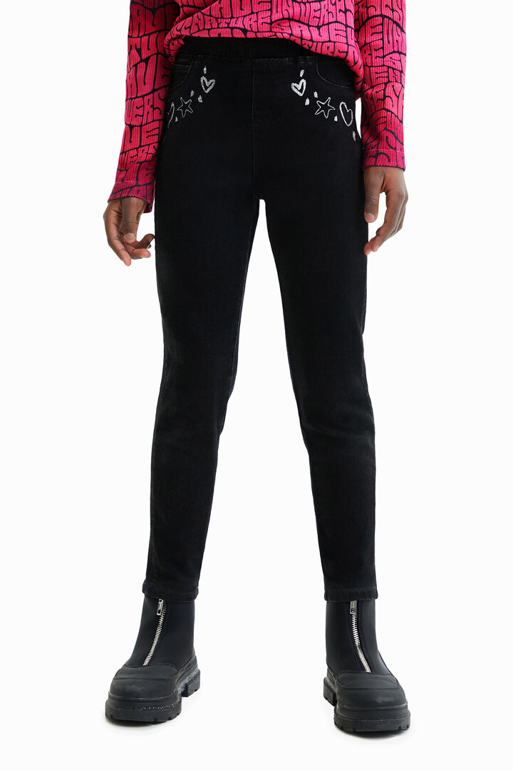 Slim jeggings with designs | Desigual