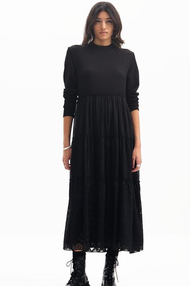 Vestido midi combinado | Desigual