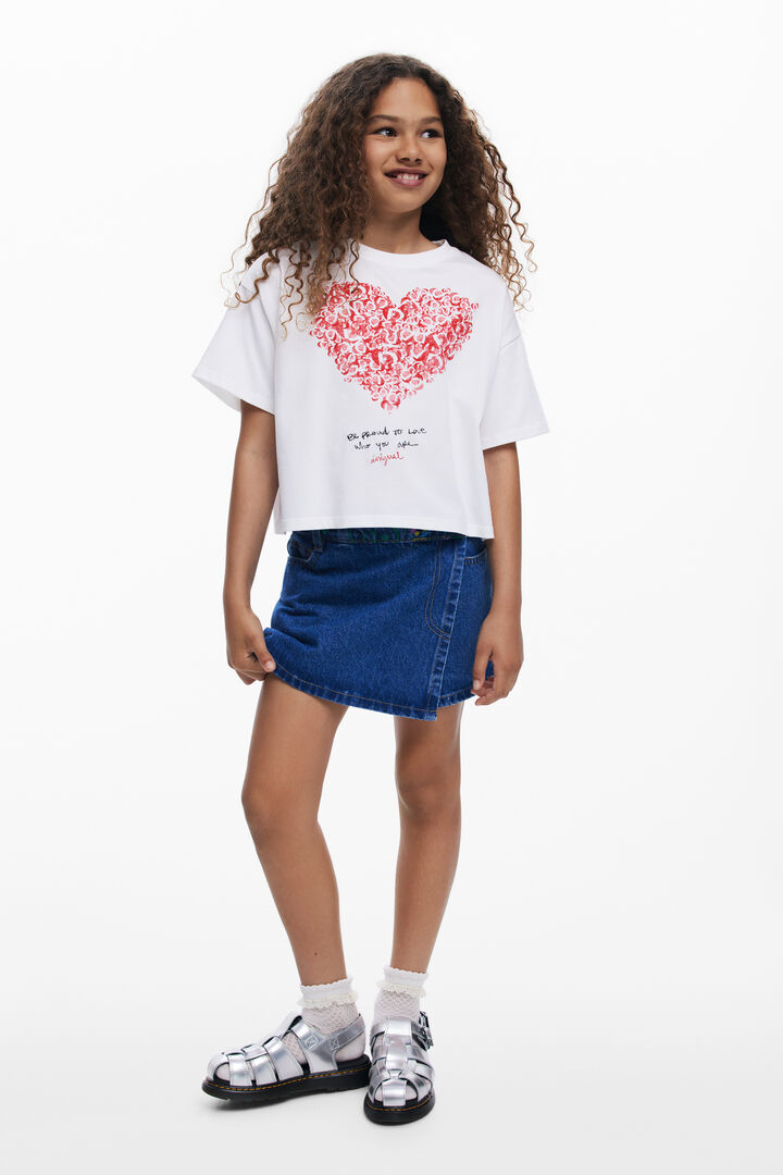 Camiseta manga corta corazón | Desigual