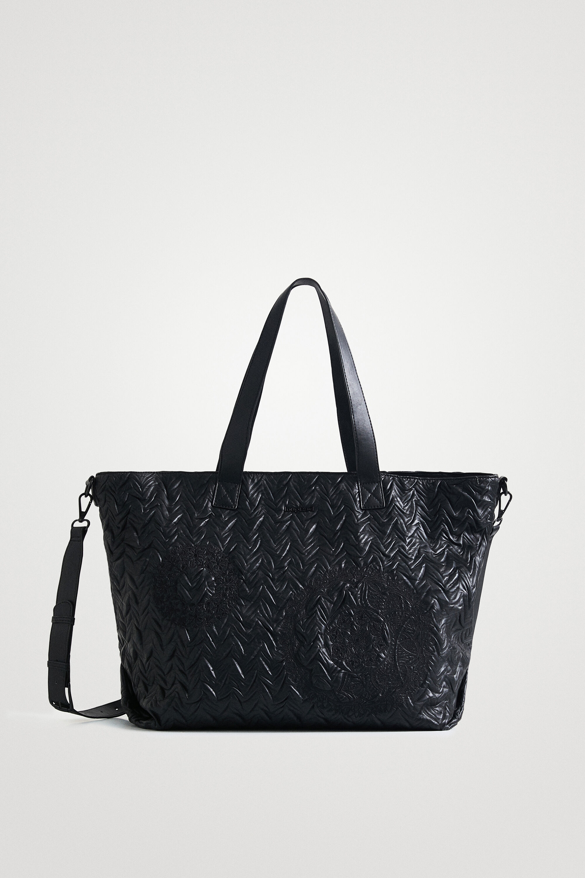 Desigual Shopping Bag Handle In Black