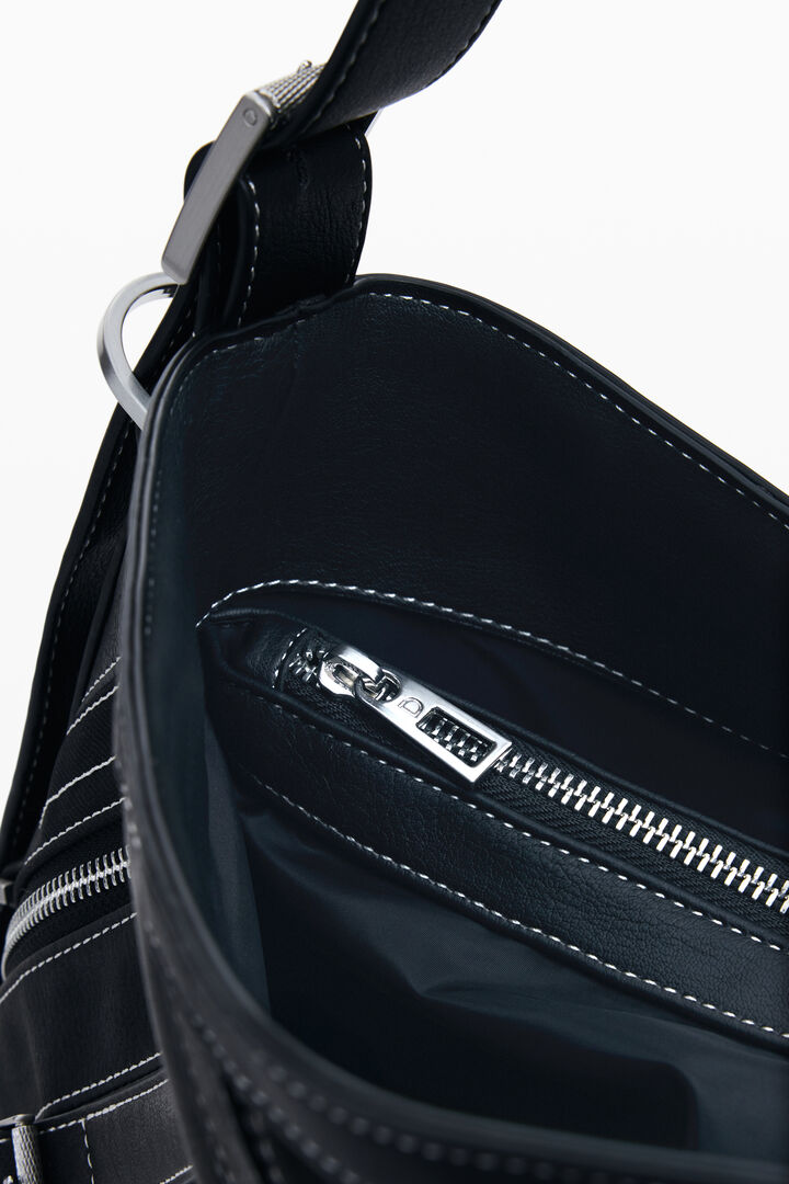 Bolso efecto piel hebillas mediano | Desigual