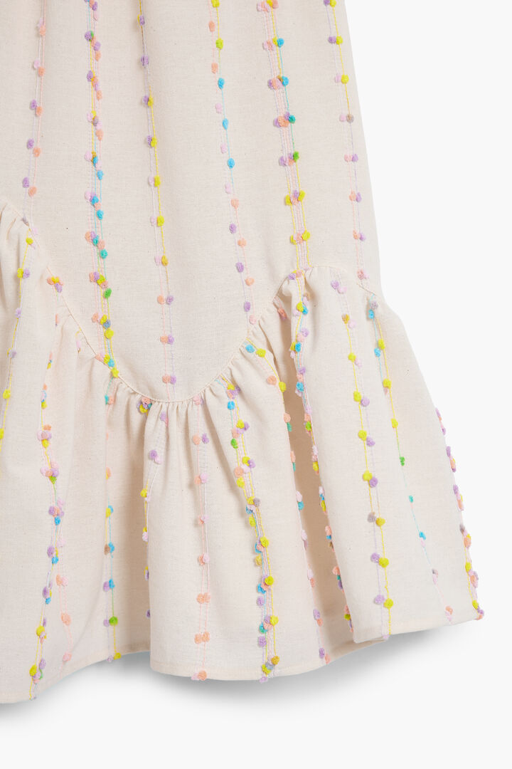 Dress with straps and pompoms | Desigual