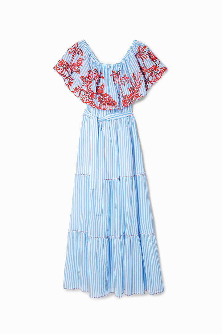Stella Jean long striped dress | Desigual